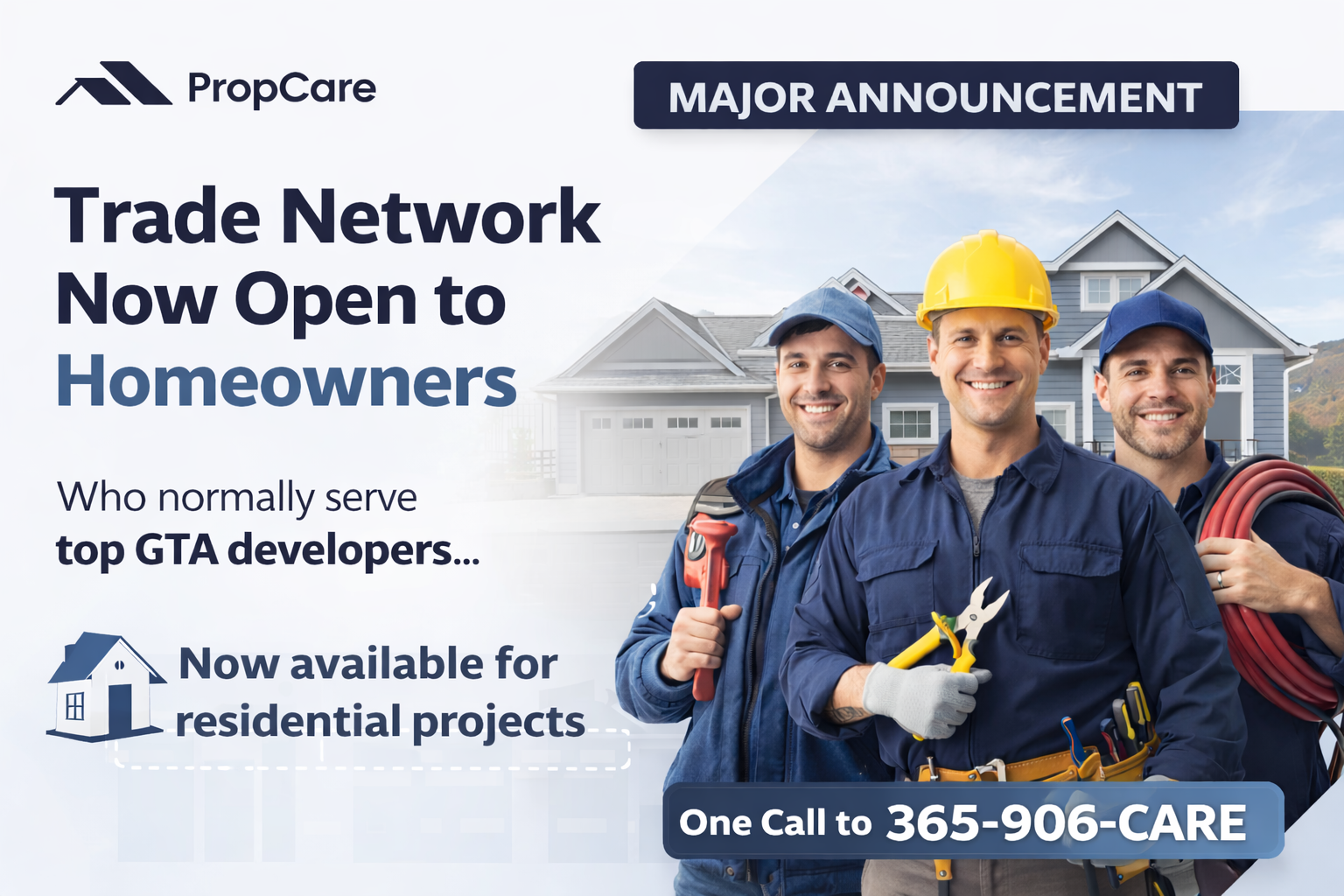 Real Estate Slowdown Opens Door for PropCare to Bring Commercial-Grade Contractors to GTA Homeowners