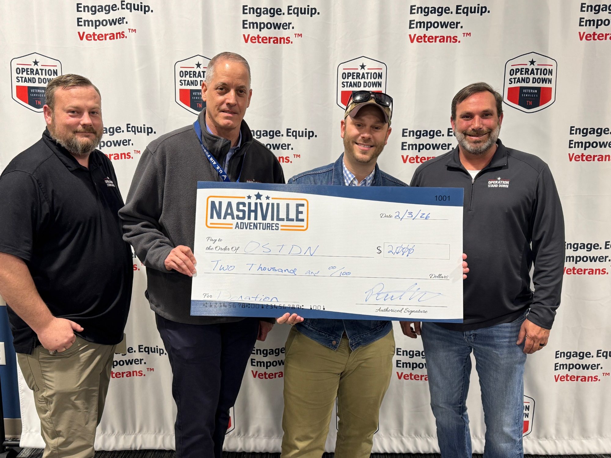 Nashville Adventures Donates 1 Percent of Revenue to Veteran Nonprofits and Scholarships