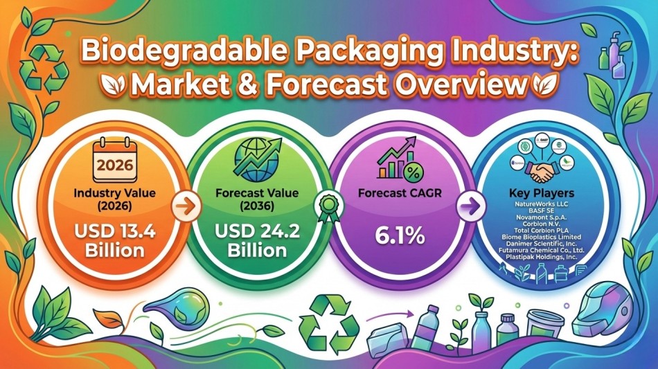 Global Biodegradable Packaging Market Set to Reach USD 24.2 Billion by 2036 Amid Sustainability Shift